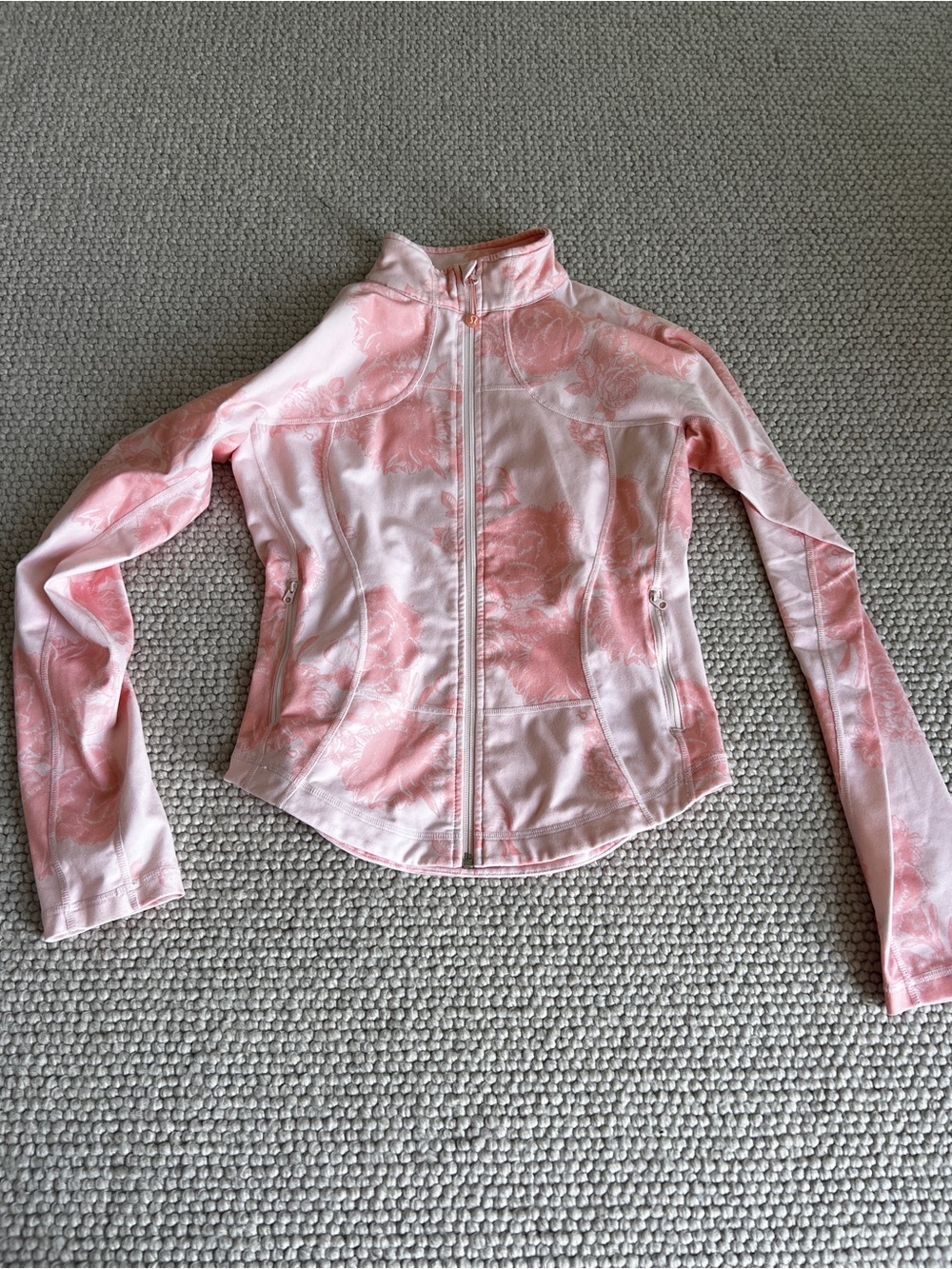 lululemon athletica Pink Floral Define Jacket, size 6-8